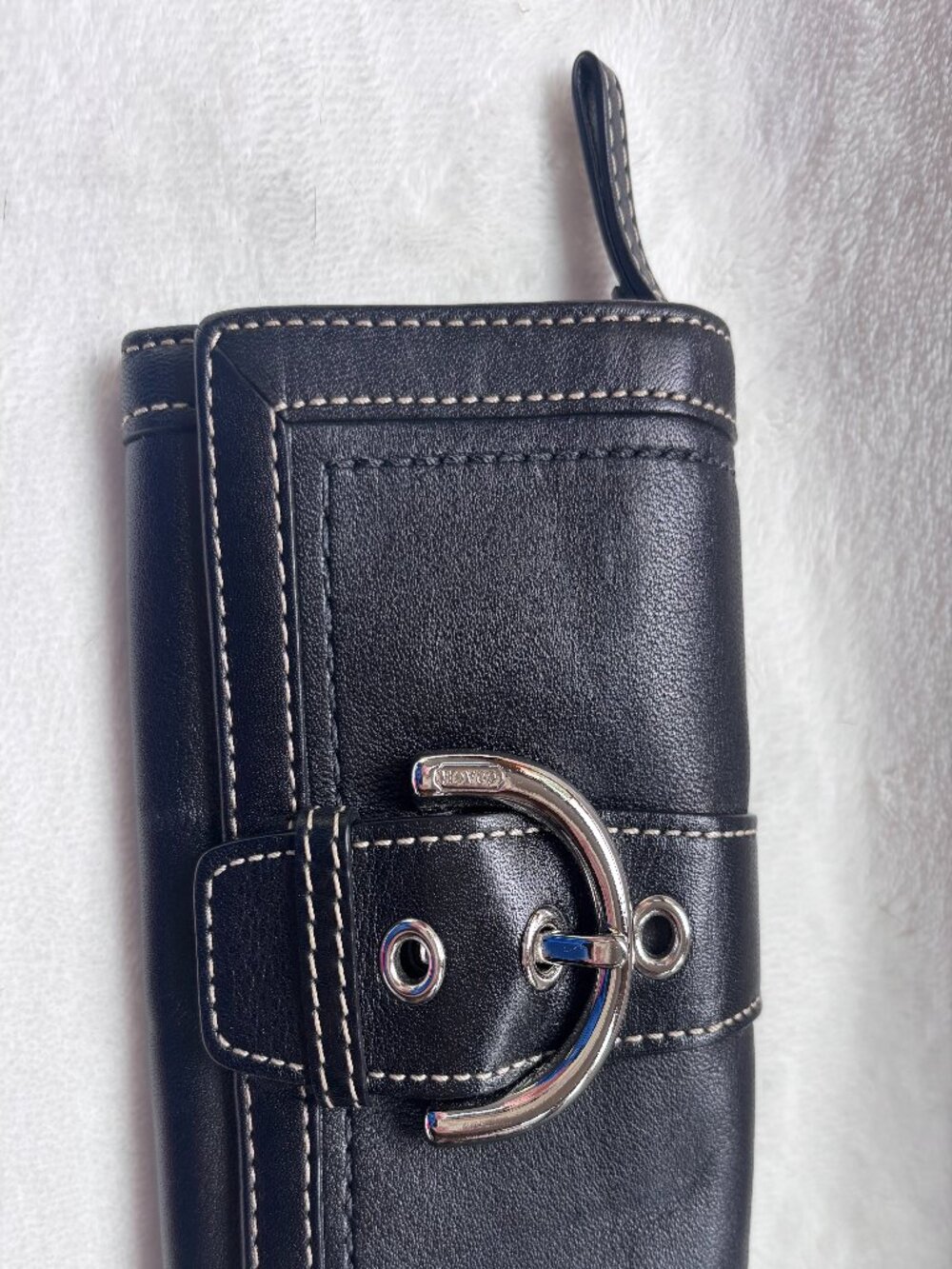 VIntage Coach Trifold Wallet in black - Picture 2 of 4